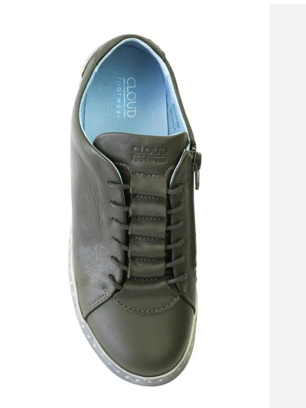Cloud Olive Leather Casual Sneaker Unisex Size 40